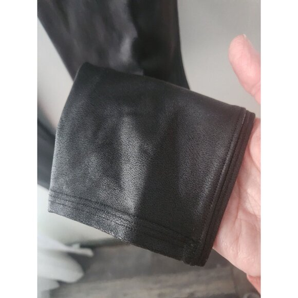 Spanx Faux Leather Legging Black Womens Latge #2437 Pants Stretchy Shiny - Picture 3 of 7